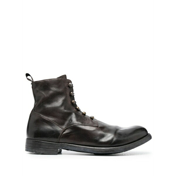 オフィチーネ 創作的 メンズ ブーツ シューズ Hive 051 leather ankle boots Brown
