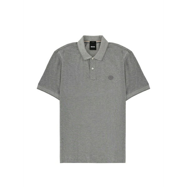 元締め メンズ スポーツシャツ トップス Cotton polo shirt Grey
