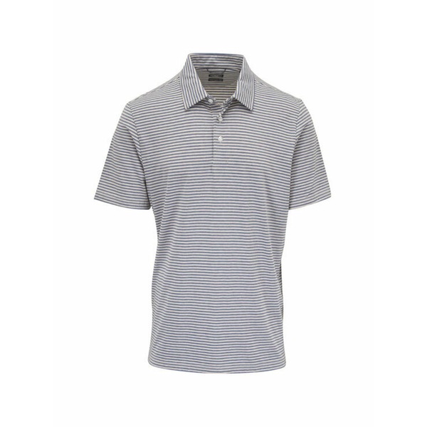 ファエティ メンズ スポーツシャツ トップス Striped polo shirt Grey