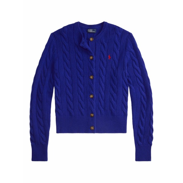 ラルフローレン レディース ジレー アウター Cable-knit cardigan Blue