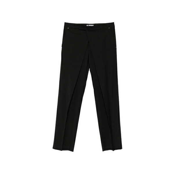 レゾム メンズ カジュアルパンツ ボトムス Wrap-front tailored trousers Black｜asty