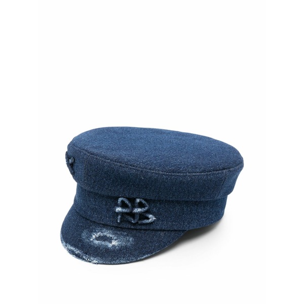 ラスランバジンスキー レディース 鳥打ち帽 付属物 Distressed hat Blue