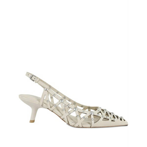 木灰 レディース パンプス シューズ Cut-out leather pumps  Neutrals