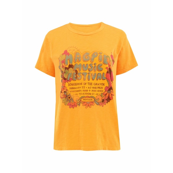 マザー レディース Tシャツ トップス Graphic--print t-shirt Orange｜asty