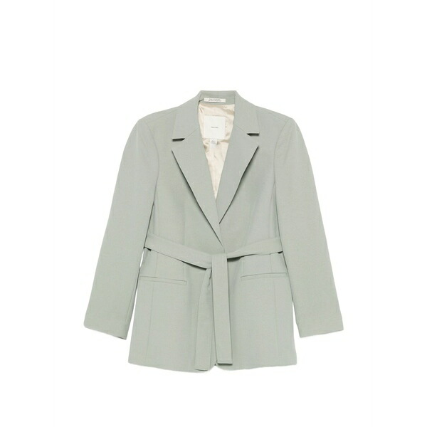 カルバンクライン レディース ジャケット＆ブルゾン アウター Belted blazer Green｜asty