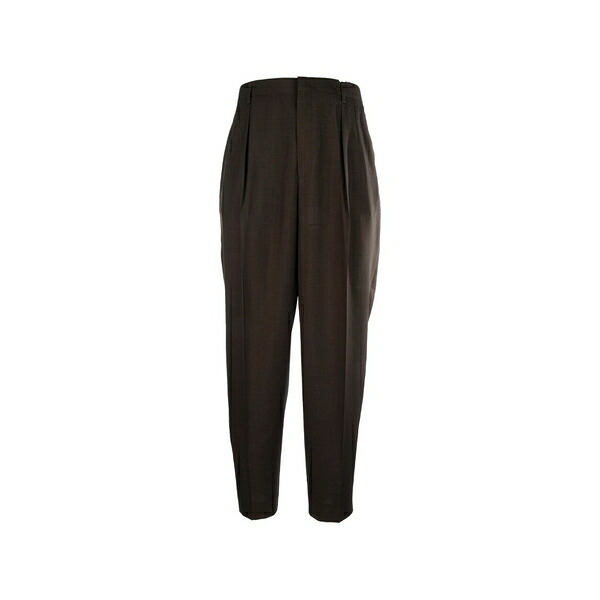 地下室 部屋の入り口 メンズ 心地好いズボン下 ボトムス Pleated trousers Brown