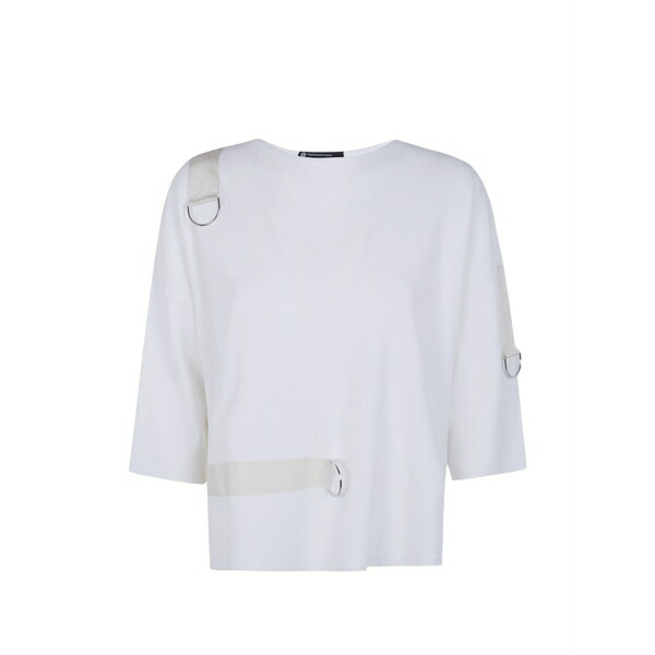 ピエラントニオ ガスパリ レディース Tシャツ トップス Three-quarter-sleeves top White|asty