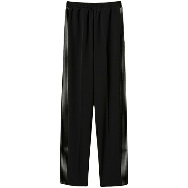 ツイン仕掛ける レディース 心地好いズボン下 ボトムス Embroidered cr??pe track pants Black