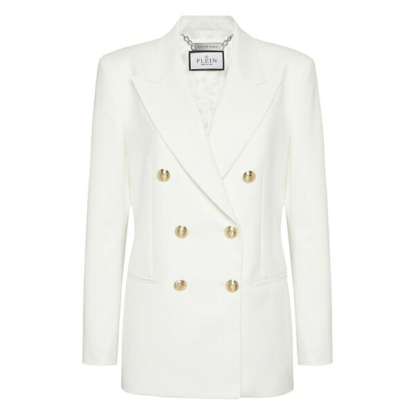 フィリップ飾り気の無い レディース 上衣＆上衣 アウター Double-breasted blazer  White