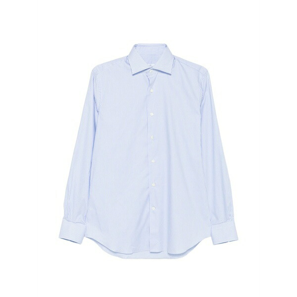 アレッサンドロゲラルディ メンズ シャツ トップス Striped buttoned shirt Blue｜asty