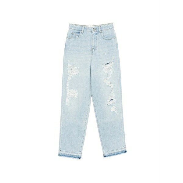 ピンコ レディース ジーンズズボン下 ボトムス Maddie 5 distressed jeans Blue