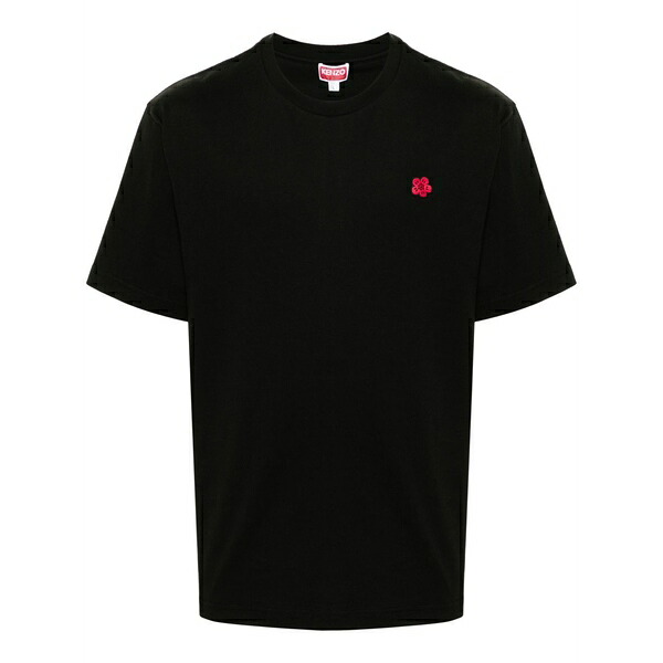 ケンゾー メンズ プルオーバー トップス Boke flower-patch t-shirt Black