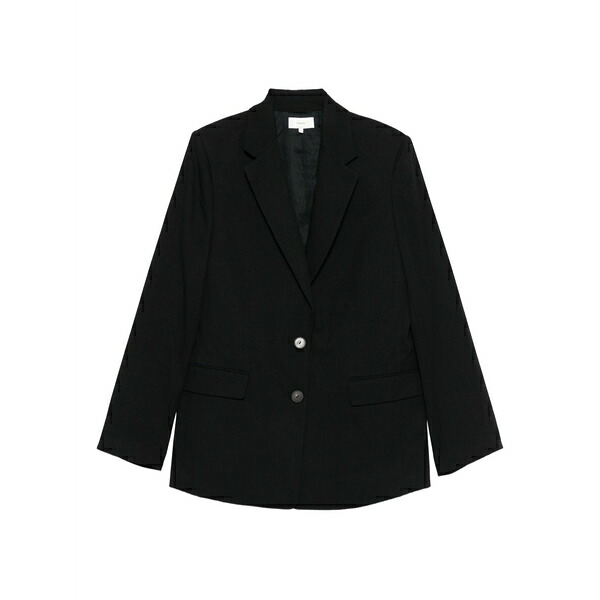 ヴィンス レディース 上衣＆上衣 アウター Button-fastening cotton jacket Black