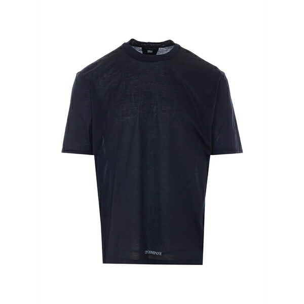 シーピーカンパニー メンズ Tシャツ トップス Logo-print jersey t-shirt Black｜asty