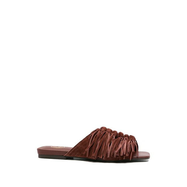 アッシュ レディース サンダル シューズ Fringed flat sandals Brown｜asty