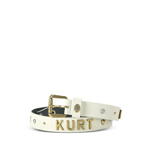 カートジェイガーロンドン レディース ベルト アクセサリー Studded buckle belt White|asty