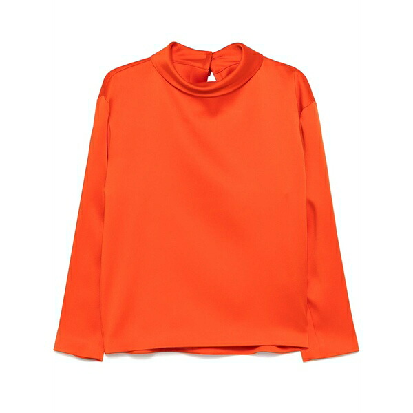 カルヴェン レディース ティーシャツ トップス Satin blouse Orange レディースファッション-シャツ・ブラウス