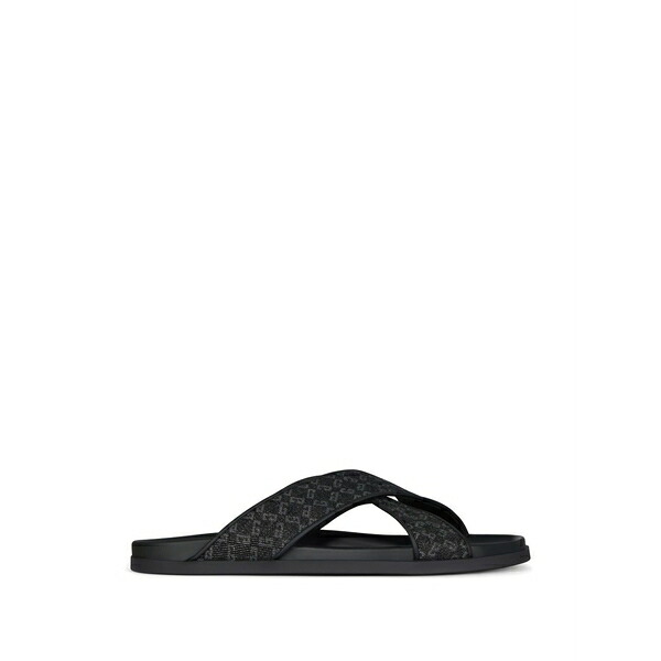 ジバンシー メンズ サンダル シューズ Crossed-strap sandals Black