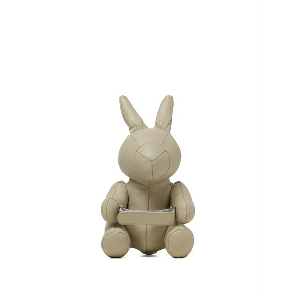 ミハラヤスヒロ メンズ ショルダーバッグ 御徒面子 Dolls rabbit hug leather messenger bag Neutrals