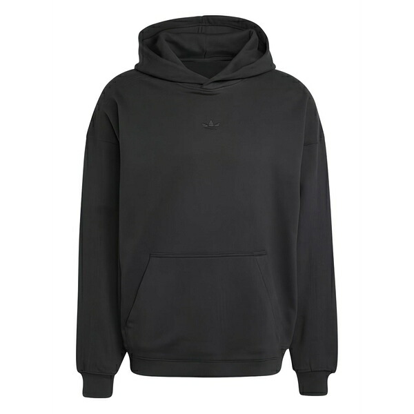 アディダス メンズ パーカー・スウェットシャツ アウター Trefoil-logo hoodie Black