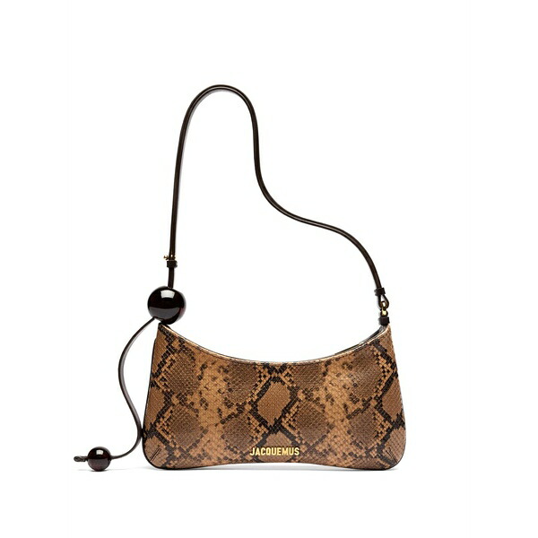 ジャクエムス レディース ショルダーバッグ バッグ Le bisou perle shoulder bag Brown｜asty