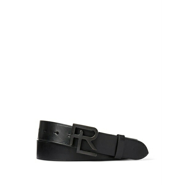 ラルフ・ローレン パープルレーベル メンズ 三尺帯 付属物 Logo-buckle leather belt Black