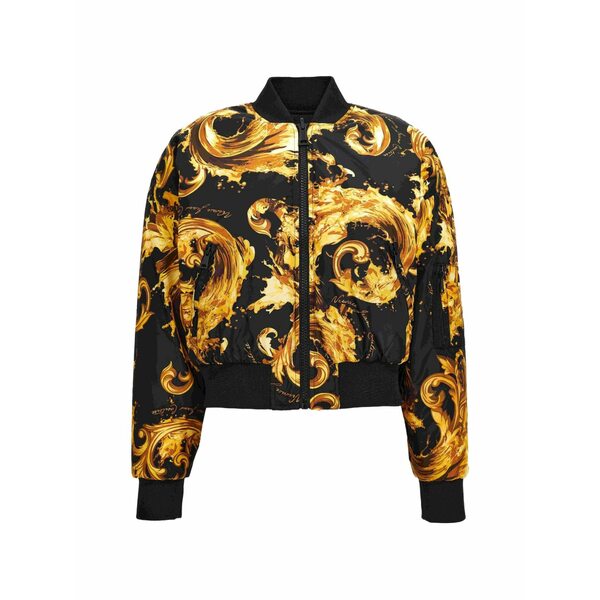 呼びりん探し回る レディース 上衣＆上衣 アウター Watercolor couture-print bomber jacket Black