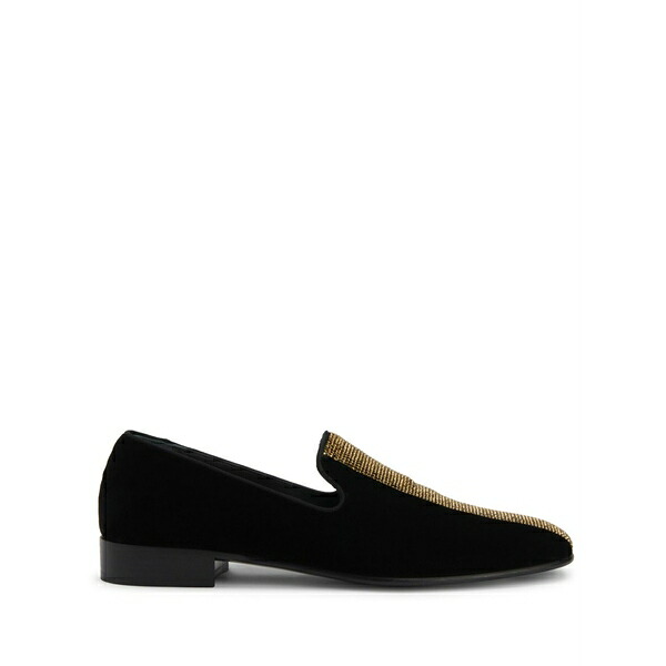 ジュゼッペザノッティ メンズ スリッポン・ローファー シューズ Tuxedo diamond velvet loafers Black｜asty