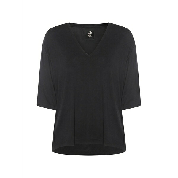 トム・クロム レディース シャツ トップス V-neck blouse Black｜asty