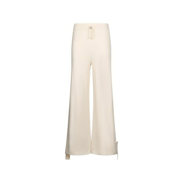 リュージョー レディース 心地好いズボン下 ボトムス Drawstring-waistband track pants Neutrals
