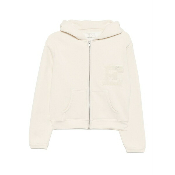 エアル レディース パーカー・スウェットシャツ アウター Varsity zip-up hoodie White