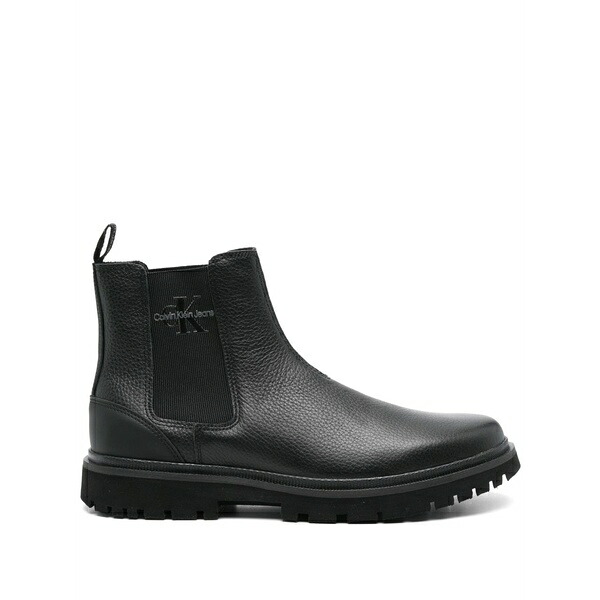 カルバンクライン メンズ ブーツ シューズ Leather boots Black
