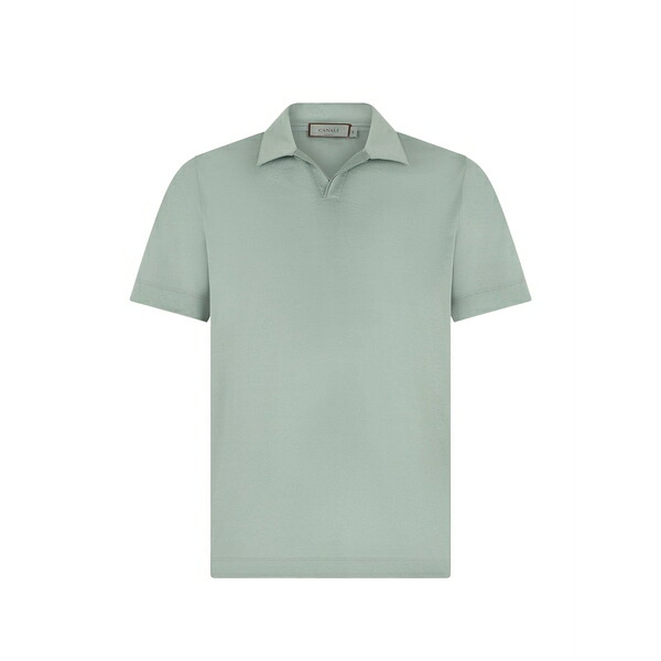 カナーリ メンズ ティーシャツ トップス Polo-collar short-sleeve t-shirt Green メンズファッション-Tシャツ・カットソー