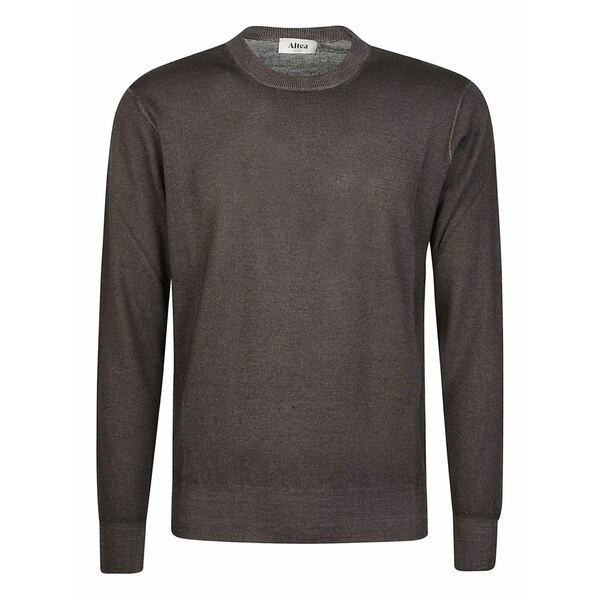 アルテア メンズ ニット&セーター アウター Crew-neck wool sweater Brown｜asty