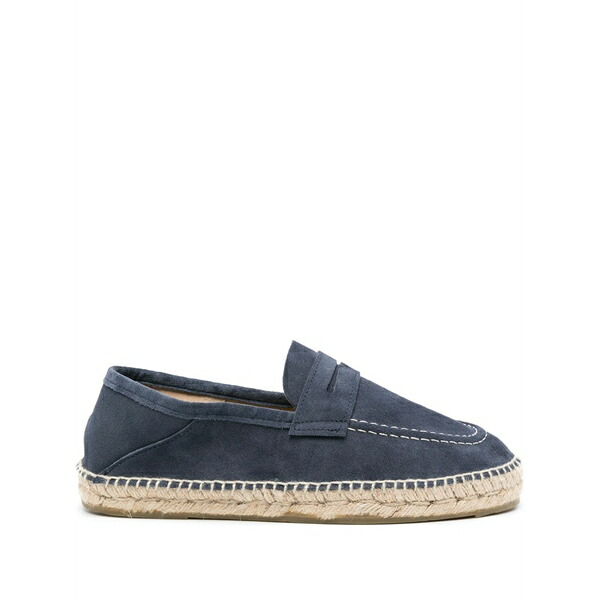 マネビ メンズ サンダル シューズ Hamptons suede espadrilles Blue