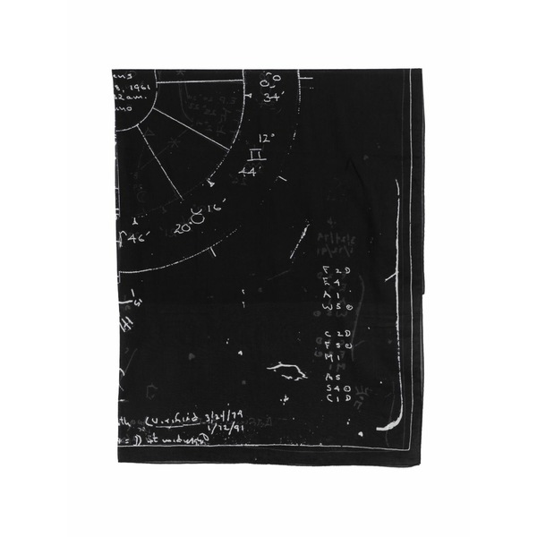 リックオウエンス レディース えり巻き・袈裟・えり巻き 付属物 Printed cotton scarf Black