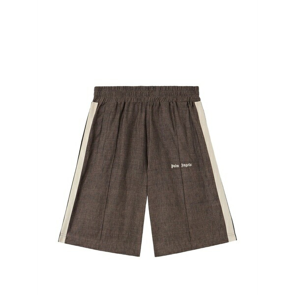 パーム・エンジェルス メンズ 心地好いズボン下 ボトムス Classic logo track shorts Brown