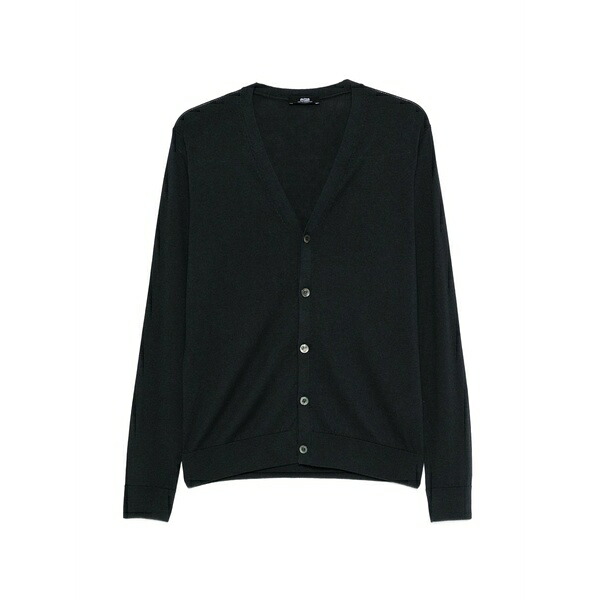 アルファス テューディオ メンズ ジレー アウター V-neck buttoned cardigan Blue