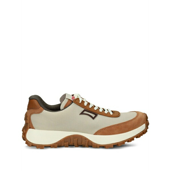 カンペール レディース スニーカー シューズ Leather-panelled lace-up trainers Neutrals｜asty