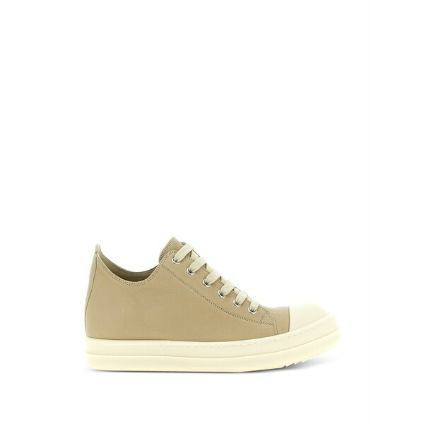 リックオウエンス レディース スニーカー シューズ Lace-up toe-cap sneakers Neutrals