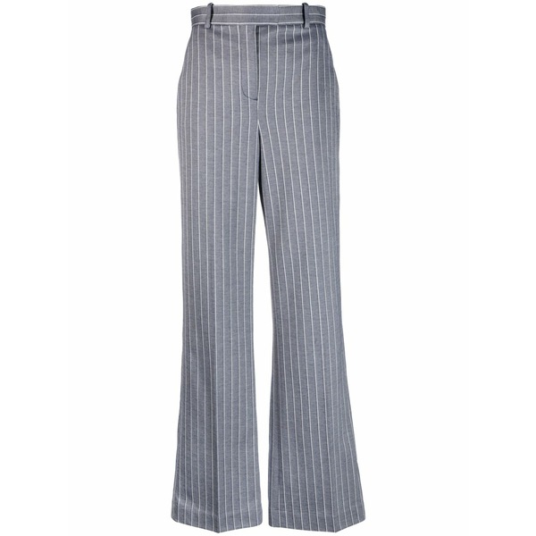 チルコロ1901 レディース 心地好いズボン下 ボトムス Pinstripe-pattern flared trousers Blue