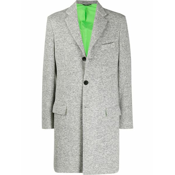 エルシー23 メンズ コート アウター Fitted single-breasted coat Grey｜asty