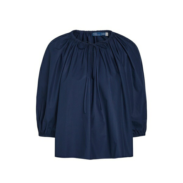 ラルフローレン レディース プルオーバー トップス Lace-up blouse Blue