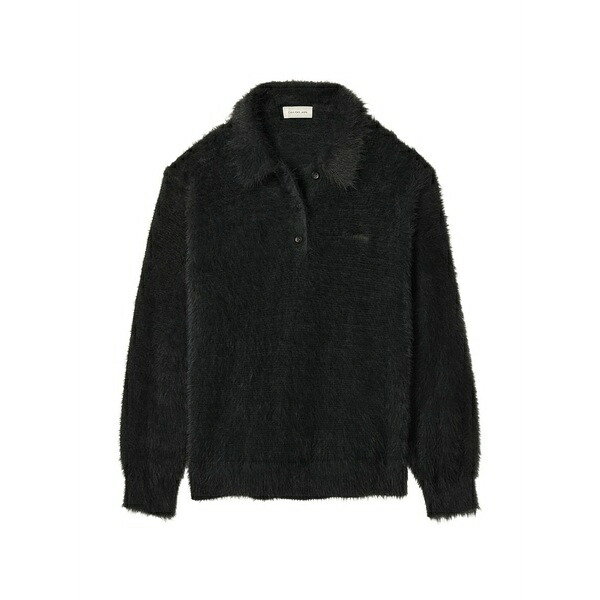 カルバンクライン レディース スポーツシャツ トップス Long-sleeve polo top Grey