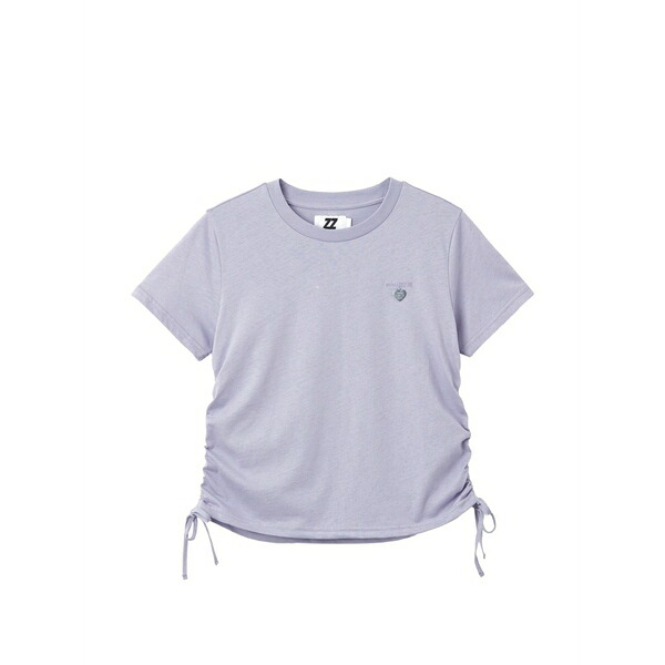 イズエ レディース Tシャツ トップス Drawstring t-shirt Purple｜asty