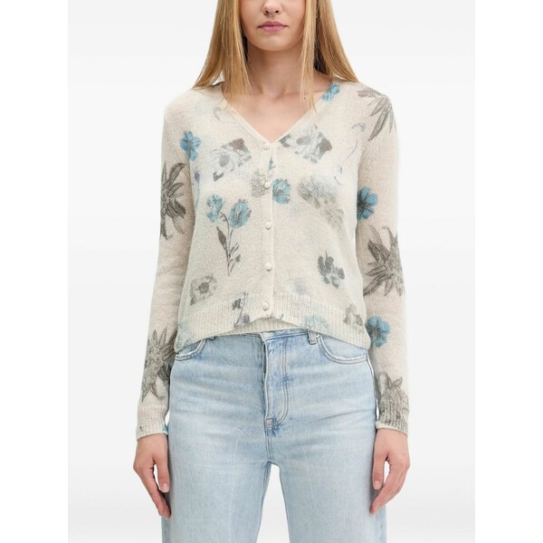デジグアル レディース ジレー アウター Floral cardigan set Neutrals