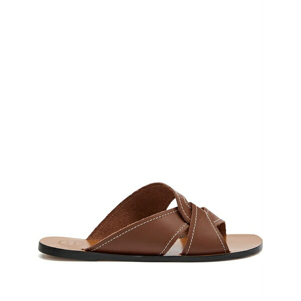 エーティーピー 制作室 レディース サンダル シューズ Allai leather sandals Brown