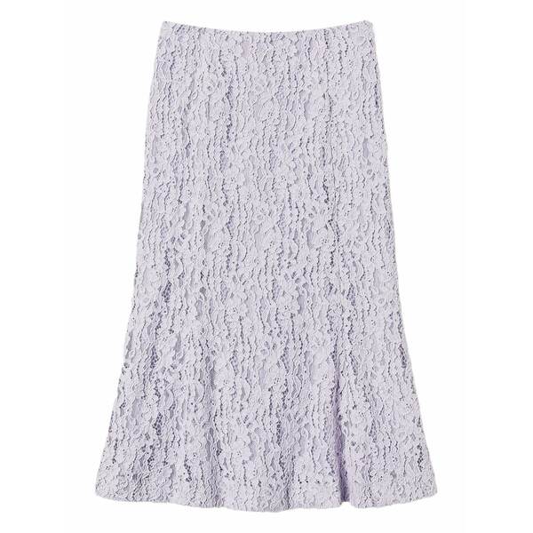 ツインセット レディース スカート ボトムス Floral lace skirt Purple|asty
