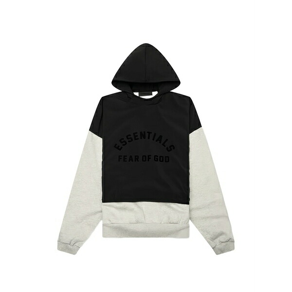 エフオージーエッセンシャルズ メンズ パーカー・スウェットシャツ アウター Hooded colour block sweater Black トップス-メンズファッション-パーカー