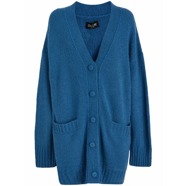 デル コーレ レディース ジレー アウター V-neck cardigan Blue